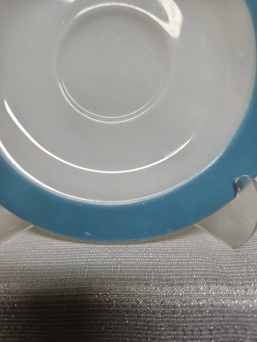 Pyrex Saucer Turquoise Rim